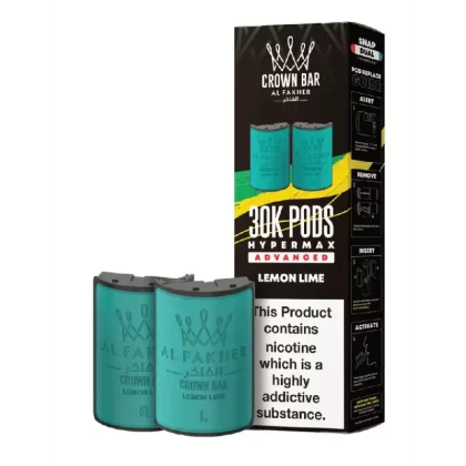 Al Fakher 30k Hypermax Prefilled Pods Lemon Mint - Strength#20mg (586ABA)