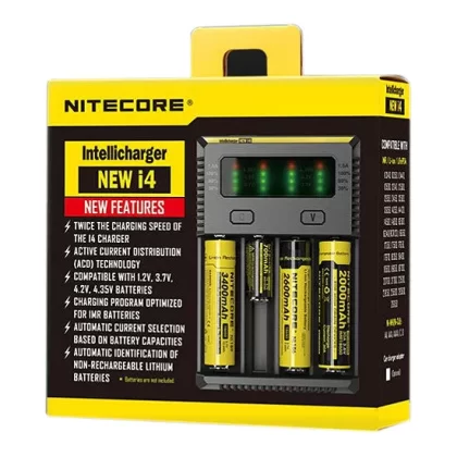 Upgraded Nitecore Intellicharge i4 Charger - US/Euro Plug - US