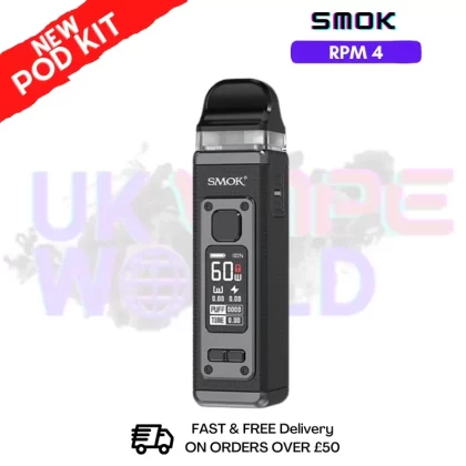 Black Smok Rpm 4 Pod Kit + Free Nic Salt