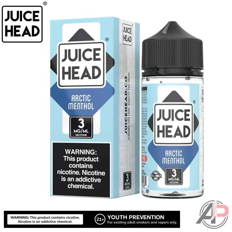 Juice Head Arctic Menthol E-Liquid 100mL - 0mg – 100ml, 25mg – Salt Nicotine 30mL