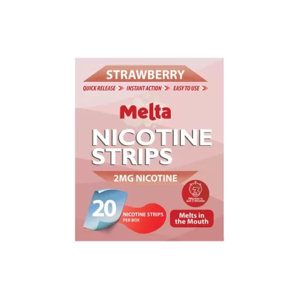 Strawberry Melta Nicotine Strips - 2MG - Vape Product (DD3E85)
