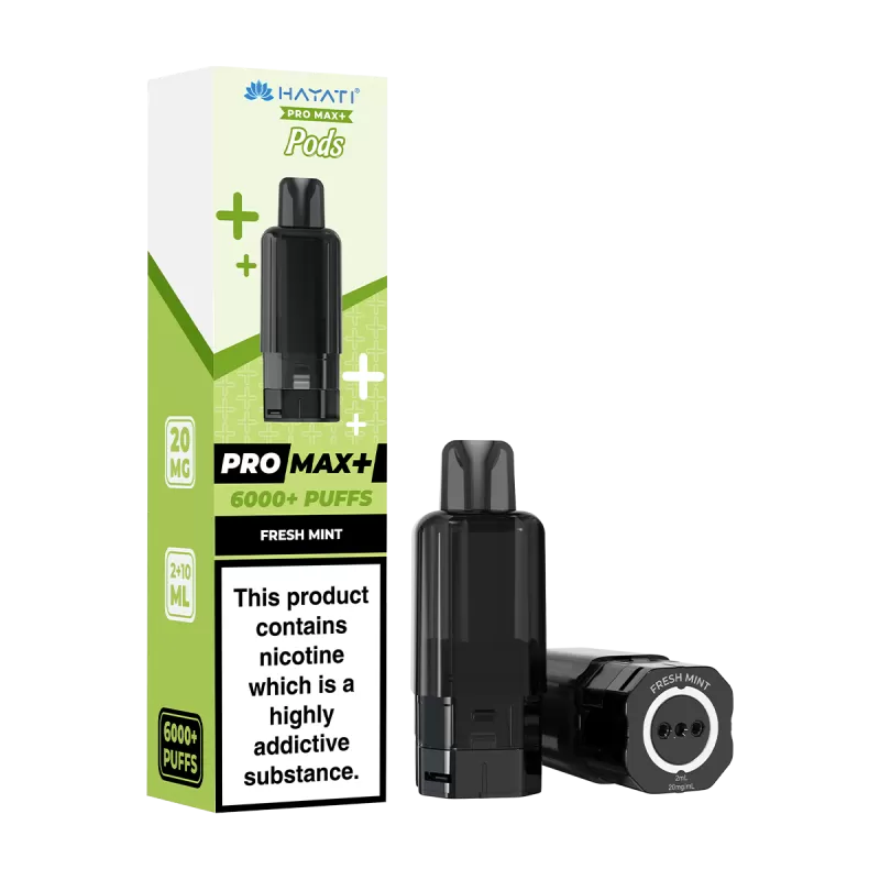 Fresh Mint Hayati Pro Max+ Refill Pack - 10mg - Vape Product (B1C41F)