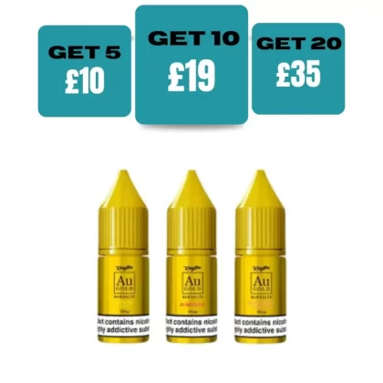 Kingston Au Gold Bar Salts 10ml E-liquids - Bubblgum / 20mg