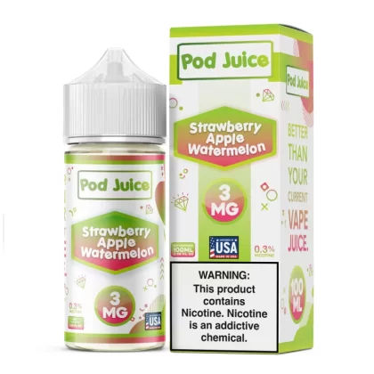 Pod Juice - Strawberry Apple Watermelon - 100ML E-Liquid - 3MG