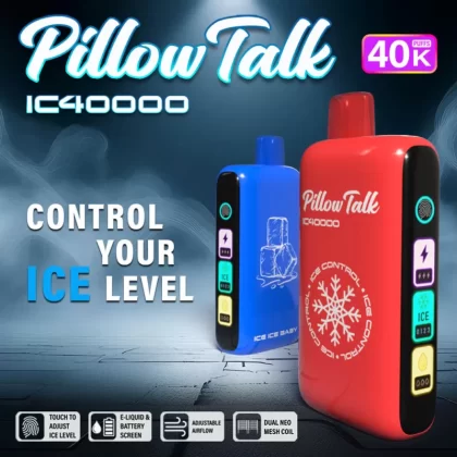Pillow Talk Ice Control IC40K Disposable Device - 40000 Puffs - Black & Blue Berry