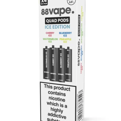 88Vape Quad Ice Edition Pods (x4) - 20mg (2%) - Exp 10/09/26