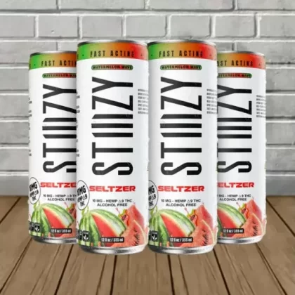 STIIIZY THC-Infused Seltzer 10mg - quantity flavor#Caribbean Breeze -- Single -- 10mg>Mango Tango -- Single -- 10mg>Strawberry Kiwi -- Single -- 10mg>Watermelon Wave -- Single -- 10mg>Caribb