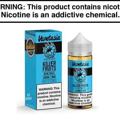 BLUE RAZZ BY VAPETASIA KILLER FRUITS 100ML - Vapejuice