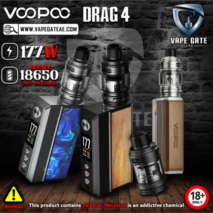 VOOPOO DRAG 4 Pod Kit 177W - Gunmetal & Ocean Blue