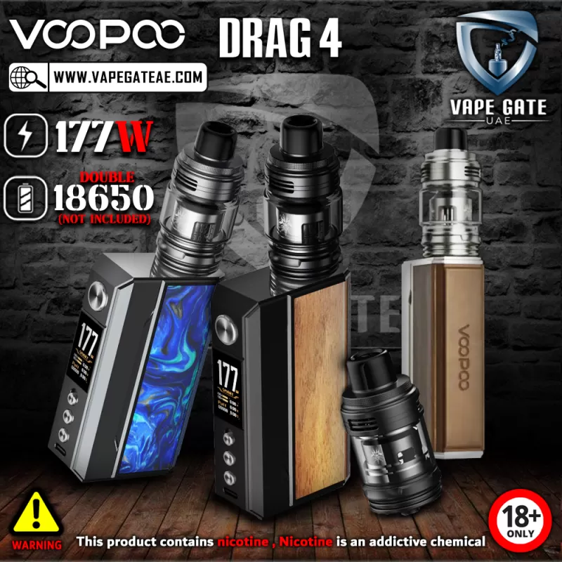 VOOPOO DRAG 4 Pod Kit 177W - Gunmetal & Ocean Blue