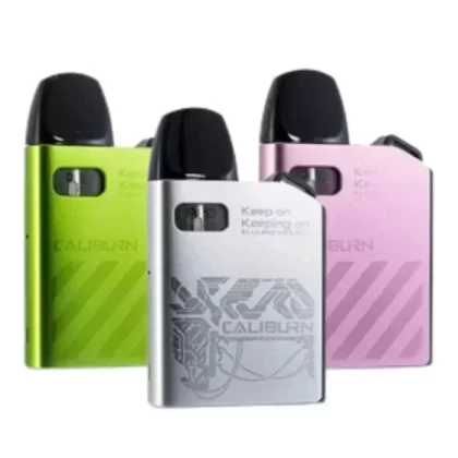 UWELL Caliburn AK2 15W Vape Pod System - Color#Gloomy Green>Sakura Pink>Turquoise Blue>Classic Black>Neon Orange>Graphite Grey
