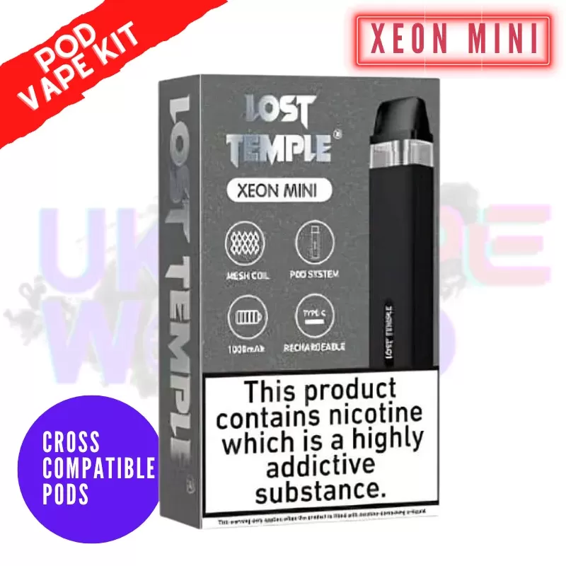 Lost Temple Xeon Mini Vape Pod Kit – BLACK
