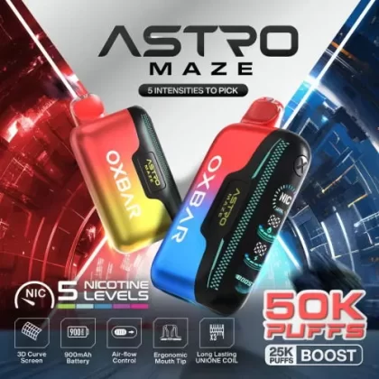 OXBAR Astro Maze 50K Puff Disposable Vape - American Blend Tobacco, Snicker Diddler