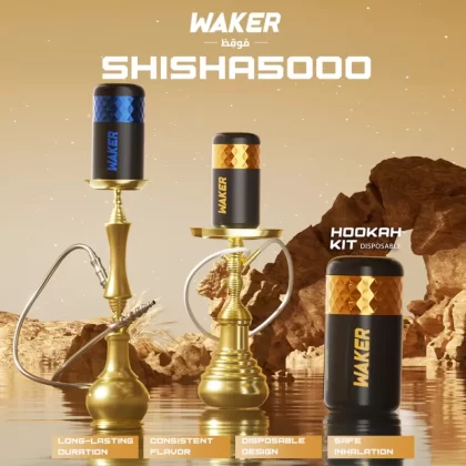 WAKER Shisha 5000 E-Hookah powered by YOOZ - 5000 Puffs - Lemon Mint