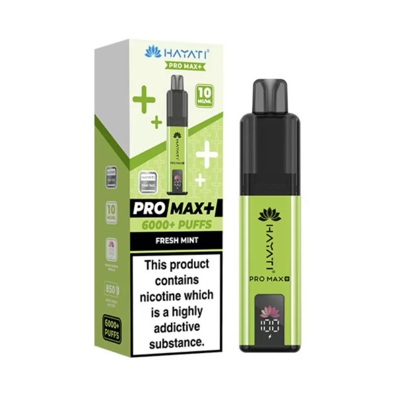 Hayati Pro Max Plus 6000 Puffs 10mg Fresh Mint - 10mg