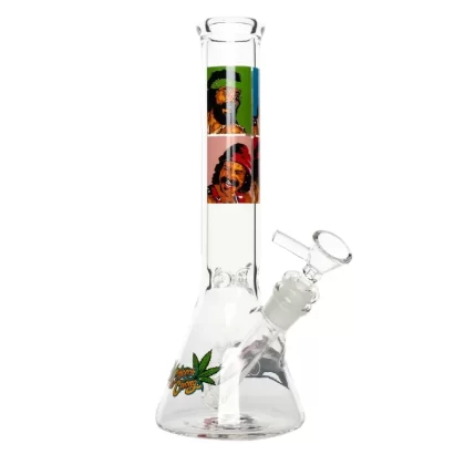Cheech & Chong Glass Pop Art Beaker Bong – 10in