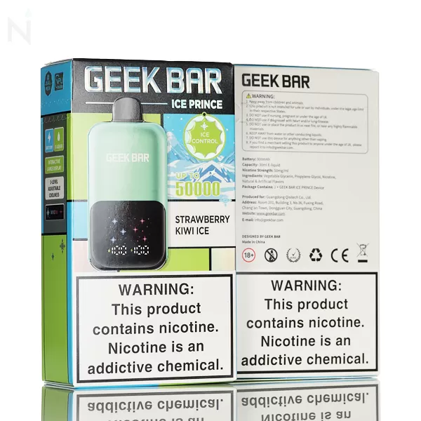 Geek Bar Ice Prince 50,000 Puffs Disposable - Blueberry Raspberry Ice - Image 3