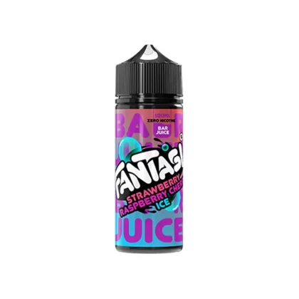 Fantasi Bar Juice Strawberry Raspberry Cherry Ice 100ml Shortfill E Liquid - Strength#0mg (4ACF93)