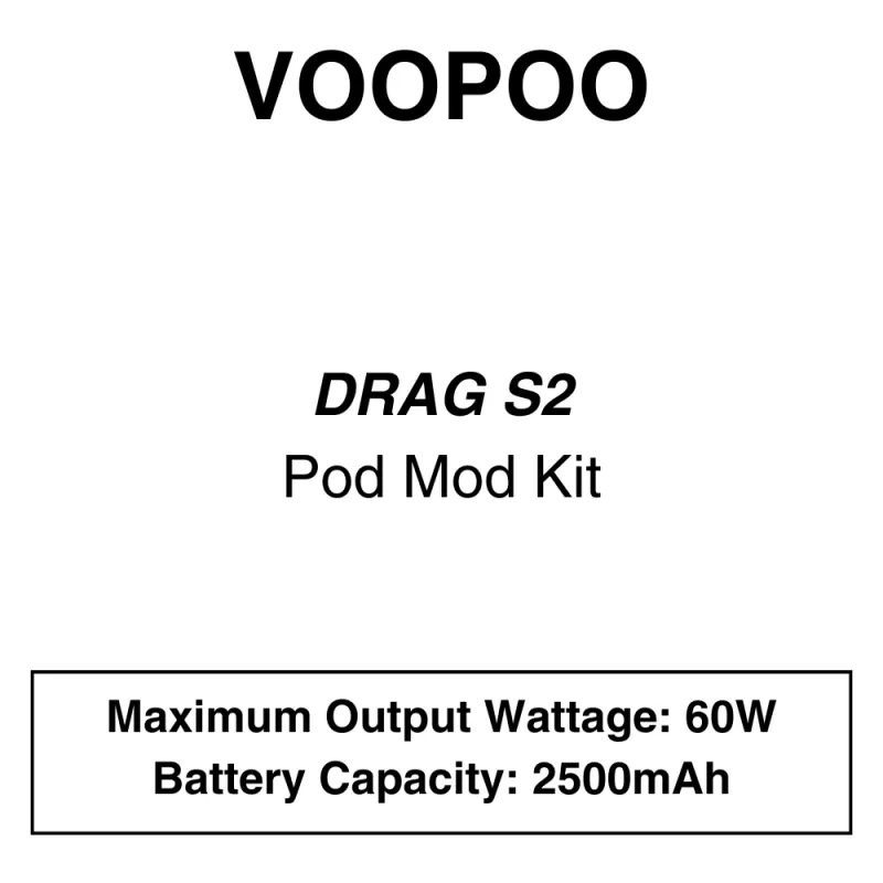 VOOPOO DRAG S MOD POD KIT - Vape Product, Vape Product