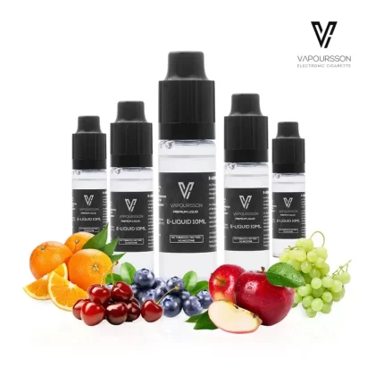 Vapoursson e-Liquid – Fruit Burst 0mg 10ml Bottle x 5 Pack | Cigee