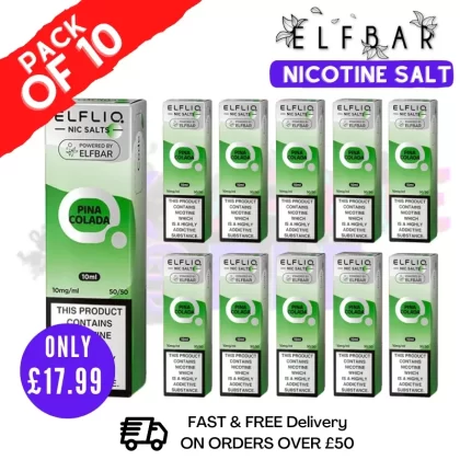 Pina Colada ElfLiq Nic Salt BOX OF 10 – ONLY £17.99