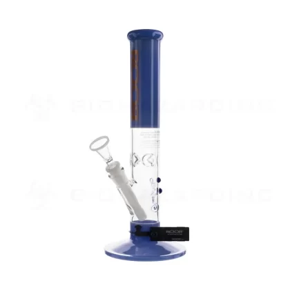 RooR® | Colored Straight w/ Gridded Downstem | 14″ – Glass – Milk Blue
