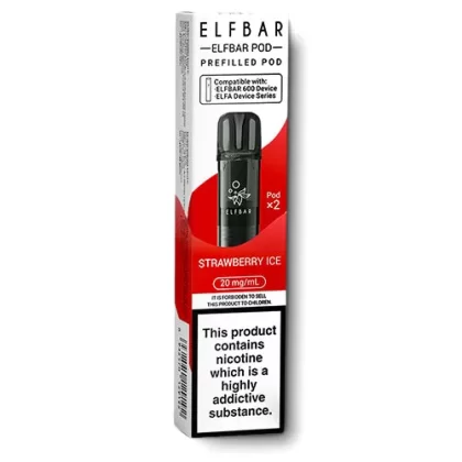 Strawberry Ice Elfbar 600 Prefilled Pods - 20 mg/ml