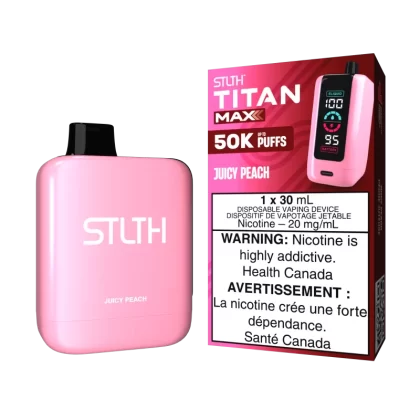STLTH TITAN MAX - Juicy Peach - 20 mg/mL (wholeseller) - Excise ON, 20 mg/mL - ON