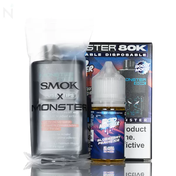 SMOK x Pod Monster 80K Puffs Refillable Disposable - Cool Strawberry Watermelon Bubblegum - Image 2