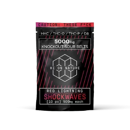 Hi On Nature 5000mg KNOCKOUT SHOCKWAVES – RED LIGHTNING