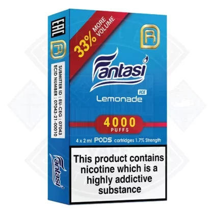 Fantasi NanoStix Pods- Lemonade Ice 4000puff 1.7%/ 4pack