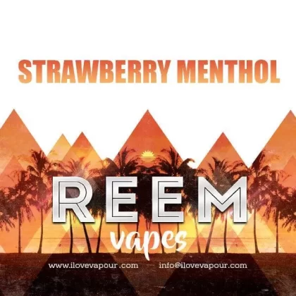 Strawberry Menthol Premium E juice By Reem Vapes - 12mg