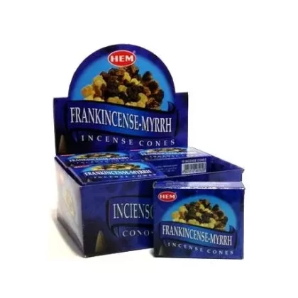 HEM – Frankincense Myrrh Incense Cones (10 Cones)