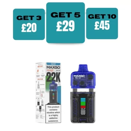Relx Maxgo 22k Prefilled Pod Kit - £7.99 or 3 For £20 - Sour Bubblegum