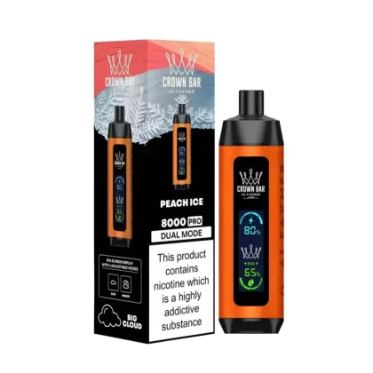 Al Fakher Crown Bar Peach Ice 8000 Puffs 5Mg