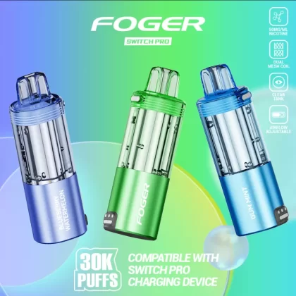 Made in USA | FOGER Switch Pro 30K Disposable Device POD - 30,000 Puff - Blue Rancher B-pop