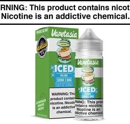ICED MELONS BY VAPETASIA SYNTHETIC 100ML - Vape Product, Vape Product