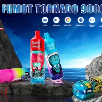 Fumot Tornado 1 pieza de vaporizador desechable 9000 pro de 18 ml fresa frambuesa cereza hielo H0XPTX236 Fumot Shop - Fumotvapemexico