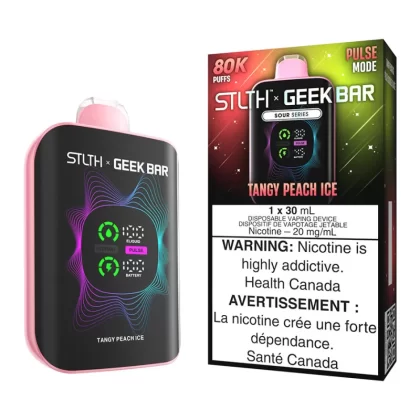 STLTH X Geek Bar Disposable Vape Device - Tangy Peach Ice 30ml - 20mg/ml