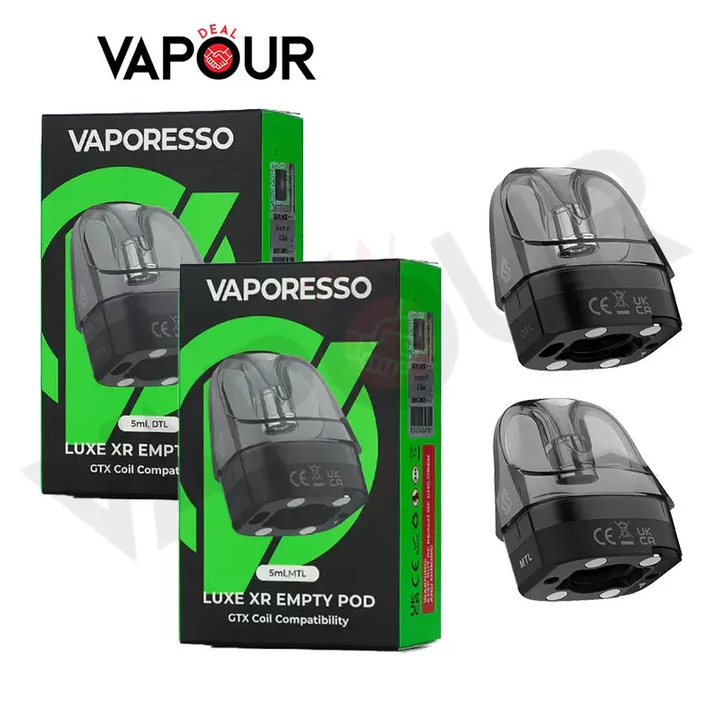 Vaporesso Luxe XR Empty Replacement Pods - DTL, MTL