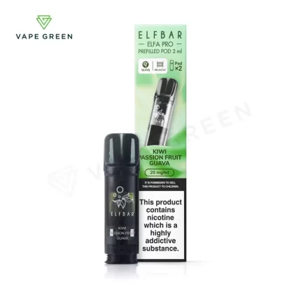 Kiwi Passionfruit Guava Prefilled Pods by Elf Bar Elfa Pro