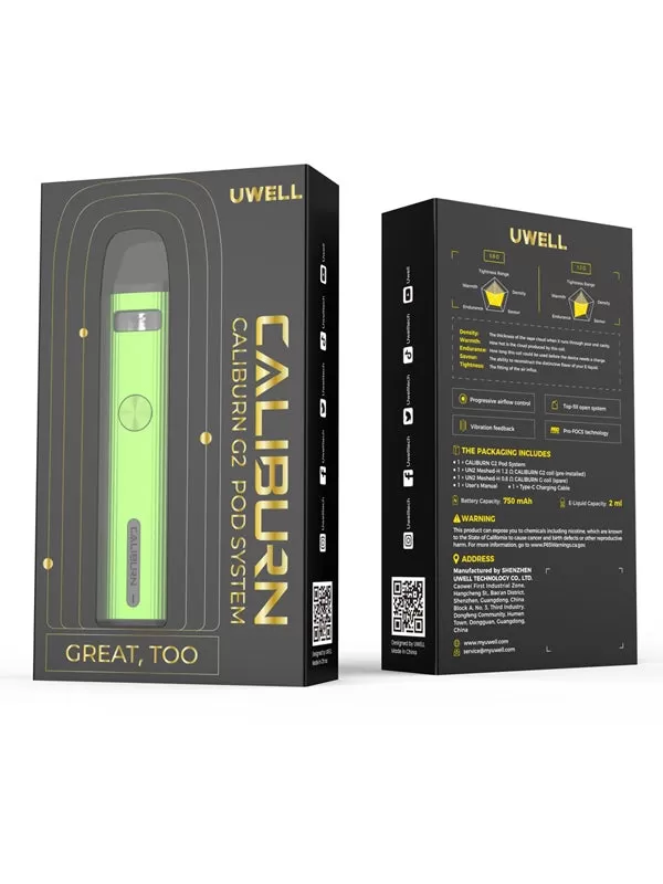 UWELL Caliburn G2 Pod Kit - Shading Gray - Nykecigs - Image 2