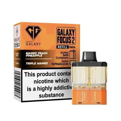 Mango Peach Pineapple Crystal Galaxy 30K Focus 2 Puff Kit - Eliquidsupply