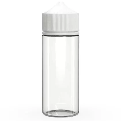 CHUBBY GORILLA | Child Resistant Unicorn V3 PET Dropper Bottles Clear | 120mL – w/ White Lid – 400 Count