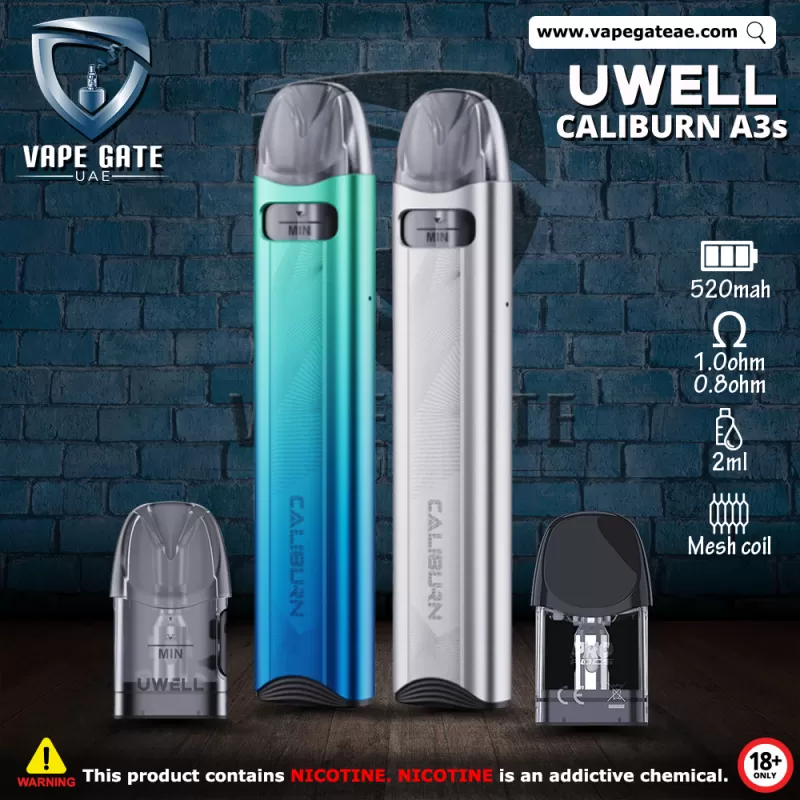 UWELL CALIBURN A3S 16W POD SYSTEM - Black Midnight