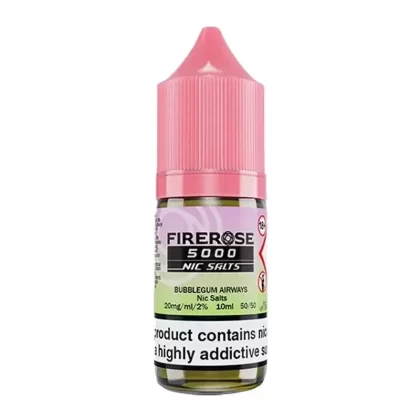 Firerose 5000 Bubblegum Airways Nic Salt Vape Juice - Strength