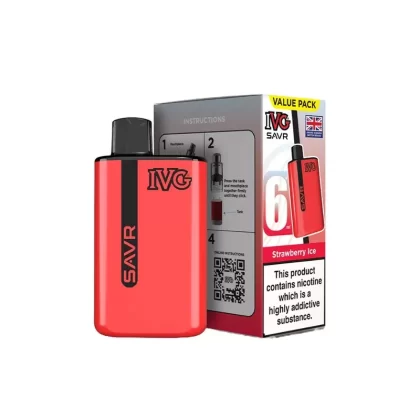 IVG SAVR Strawberry Ice Vape Kit - Strength#20mg (CC34B7)