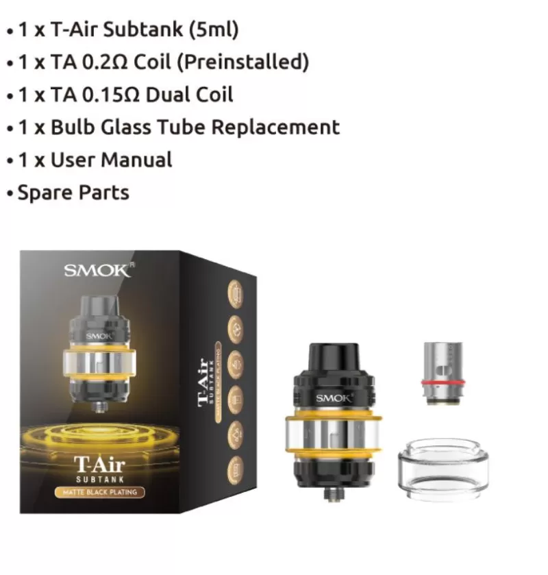 Smok T-Air Subtank - Blue - Vapeciga - Image 3