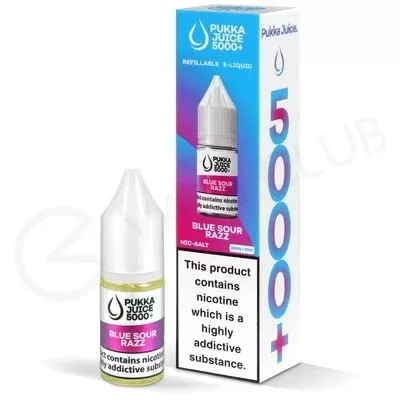 Blue Sour Razz Nic Salt E-Liquid by Pukka Juice 5000+