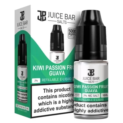 Kiwi Passionfruit Guava 5x 10ml Nic Salt Juice Bar 5000 E Liquid